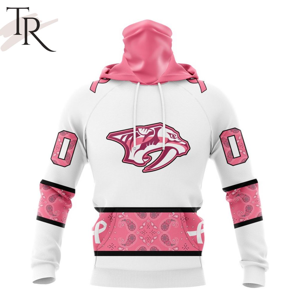 New 2025 NEW] Personalized NHL Nashville Predators In Classic Style With Paisley! IN OCTOBER WE WEAR PINK BREAST CANCER Custom Hoodie - Image 4